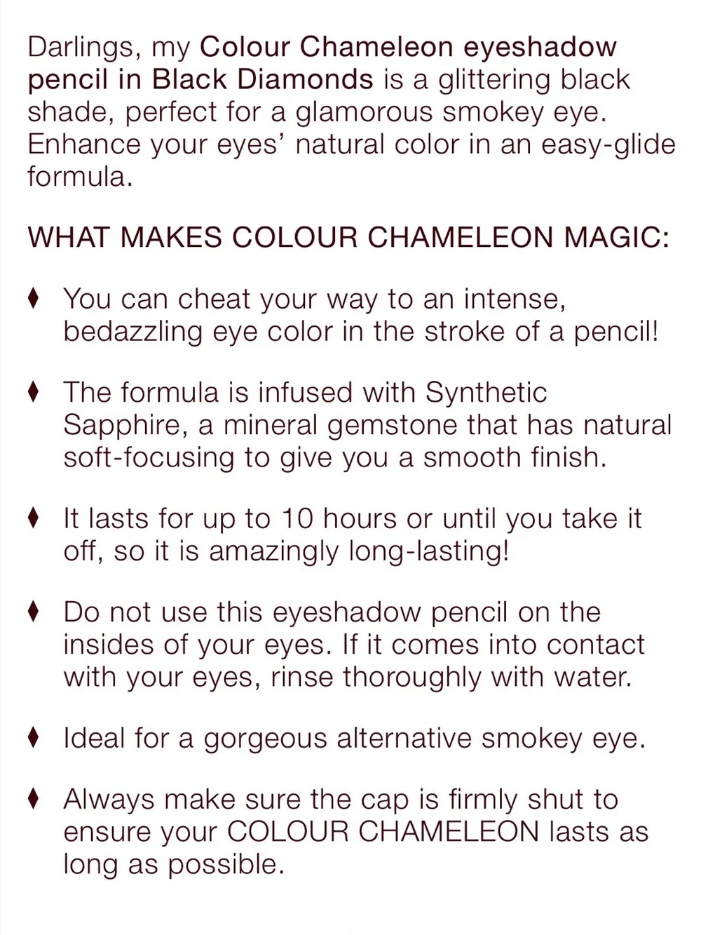 Charlotte Tilbury Black Diamonds Colour Chameleon Eye Shadow Pencil Discontinued